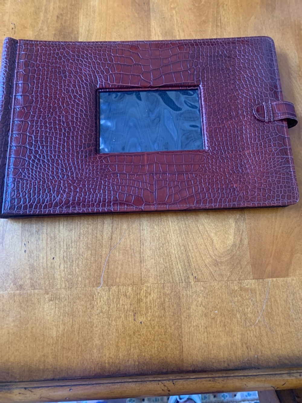 Genuine cowhide Leather Photo Album in Deep Burgundy